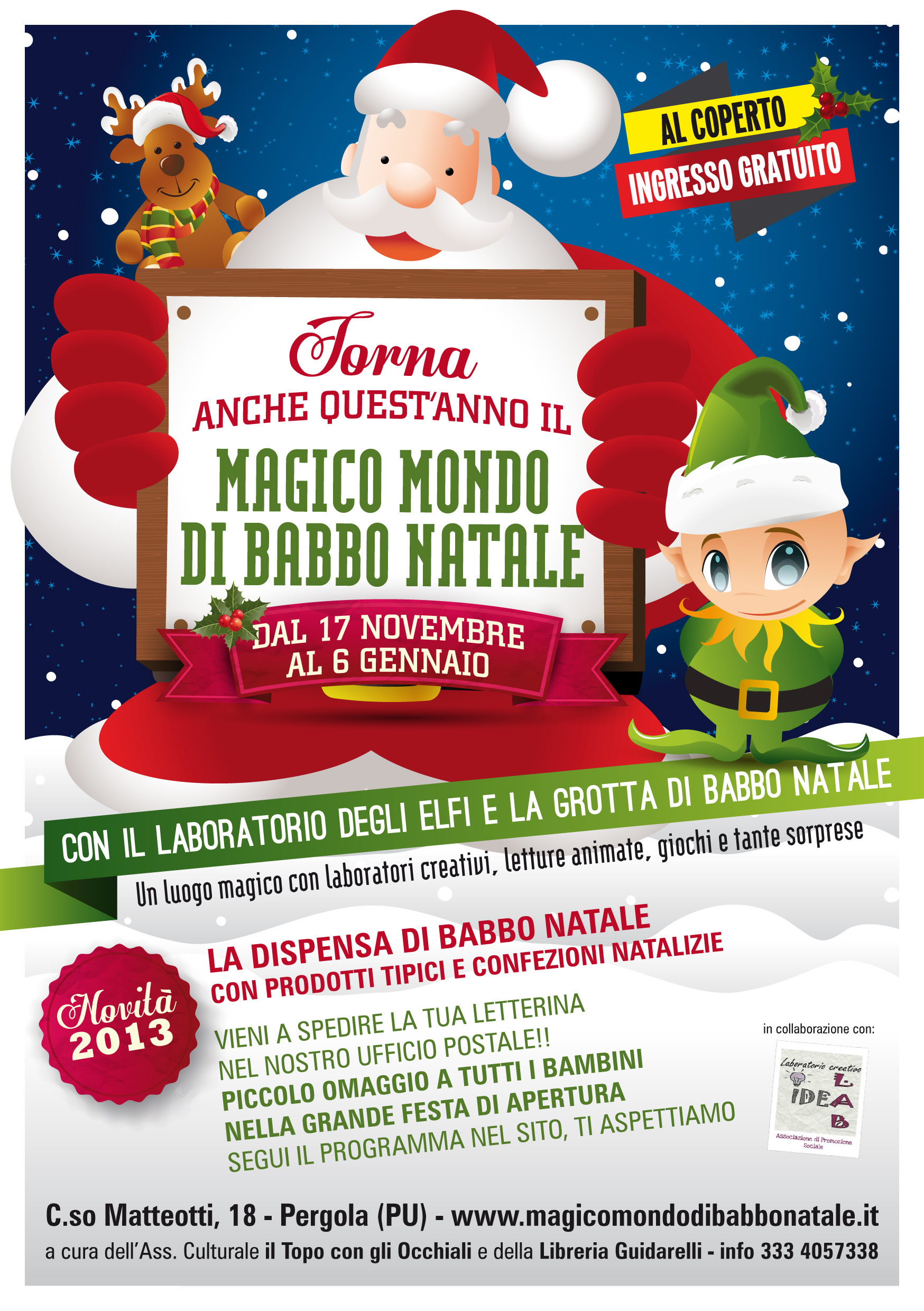 Feste Di Natale Per Bambini.Eventi Edizioni Magico Mondo Di Babbo Natale Libreria Guidarelli Focus Meeting